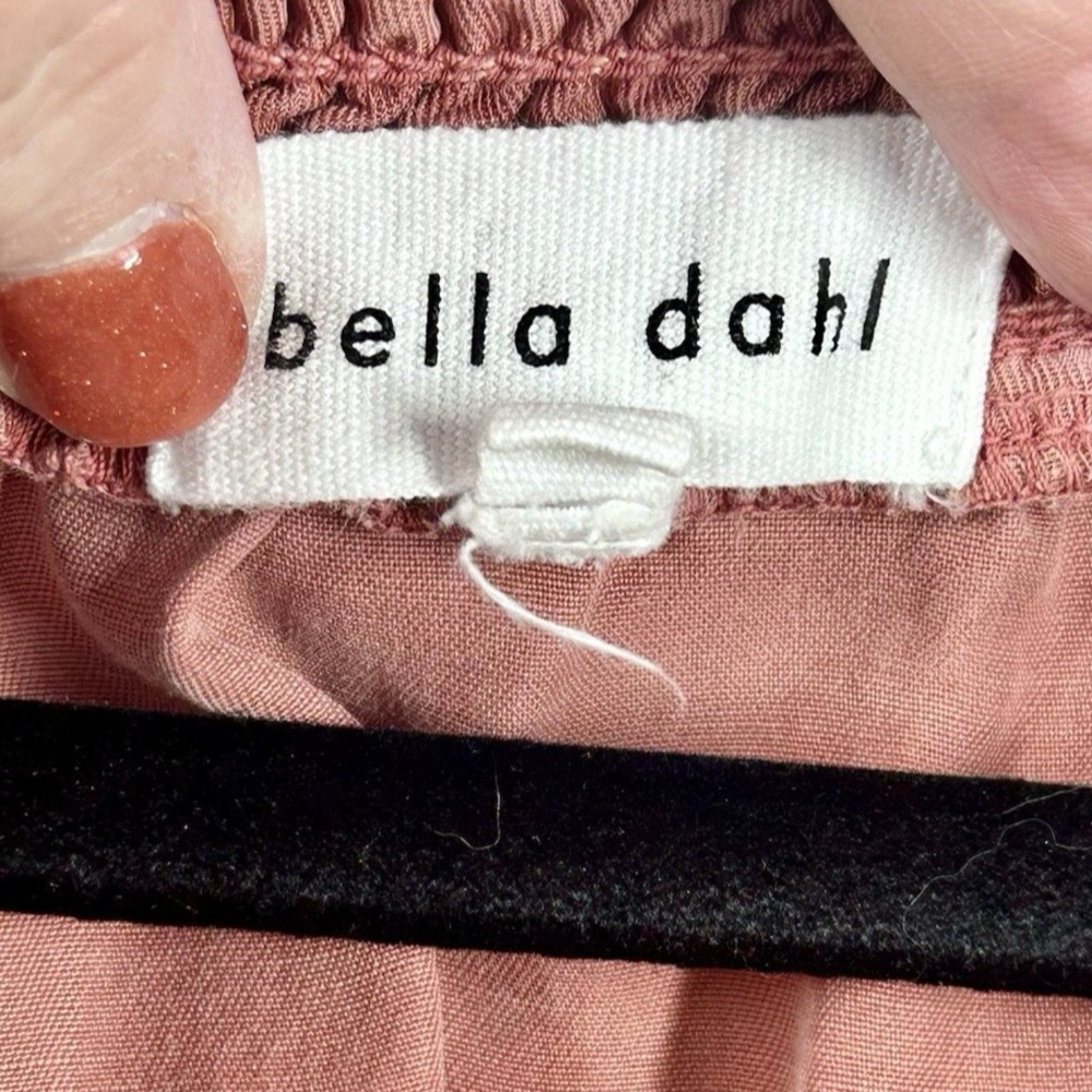 Anthropologie Bella Dahl Smocked Tie Waist Mini Dress Size Small Made in USA - Picture 4 of 6
